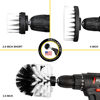 Picture of Drill Brush Attachment Kit, Drill Brush for Bathroom Surfaces, Mirror, Glass, Tub, Shower, Tile, Kitchen and Car, Electric Multi-Purpose Scrubber, 4-Piece Cleaning Kit Soft Drill Brush