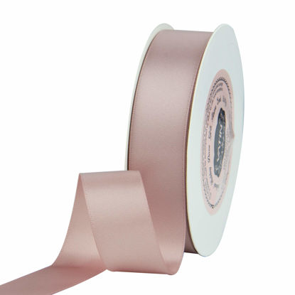 Picture of VATIN 7/8 inch Double Faced Polyester Satin Ribbon Rose Gold -Continuous 25 Yard Spool, Perfect for Wedding Decor, Wreath, Baby Shower,Gift Package Wrapping and Other Projects