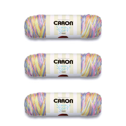 Picture of Caron Simply Soft Baby Brights Paints Yarn - 3 Pack of 141g/5oz - Acrylic - 4 Medium (Worsted) - 235 Yards - Knitting/Crochet