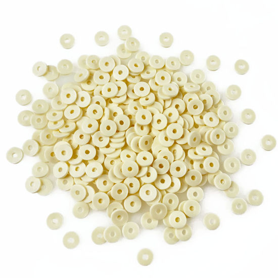 Flat round spacer clearance beads