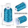 Picture of Simthread Embroidery Thread Blue Satin S055 5500 Yards, 40wt 100% Polyester for Brother, Babylock, Janome, Singer, Pfaff, Husqvarna, Bernina Machine