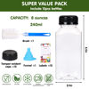 Picture of SUPERLELE 20pcs 8oz Empty Plastic Juice Bottles with Caps, Reusable Water Bottle, Clear Bulk Drink Containers with Black Tamper Evident Lids for Juicing, Smoothie, Drinking and Other Beverages