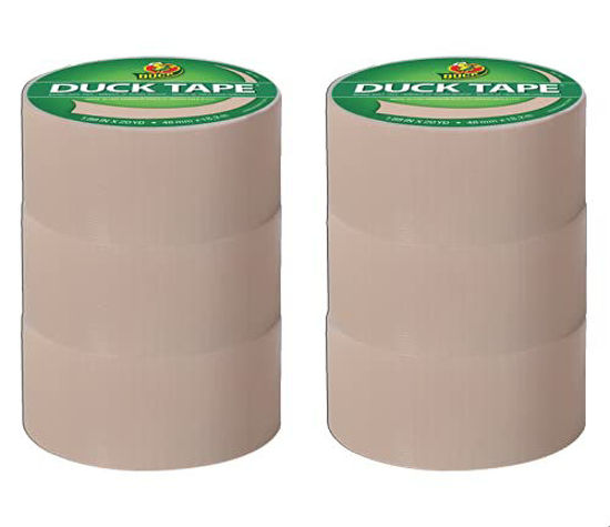 Picture of Duck Brand 283264_C Duck Color Duct Tape, 6-Roll, Beige, 6 Rolls