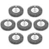 Picture of Double Elite 7 Pcs Wire Wheel for Drill, 1/4 Inch Hex Shank Steel Wire Brush for Drill, Drill Wire Brush Set Coarse Crimped Carbon Steel, Abrasive Wire Wheel Brush for Drill Rust Removal