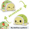 Picture of TeeTurtle - The Original Reversible Turtle Plushie - Strawberries + Flowers - Cute Sensory Fidget Stuffed Animals That Show Your Mood