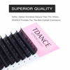 Picture of TDANCE Premium DD Curl 0.18mm Thickness Semi Permanent Individual Eyelash Extensions Silk Classic Lashes Professional Salon Use Mixed 14-19mm Length In One Tray (DD-0.18,14-19mm)