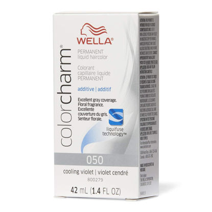 Picture of WELLA Color Charm Permanent Liquid Hair Color for Gray Coverage, 050 Cooling Violet, 1.4 oz