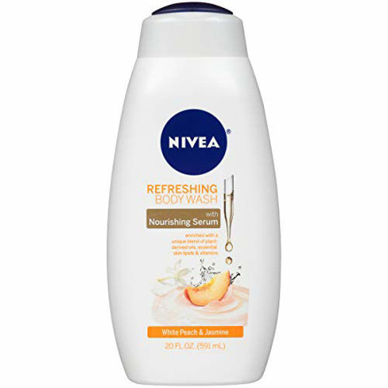 Picture of NIVEA White Peach and Jasmine Body Wash with Nourishing Serum, 20 Fl Oz