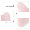 Picture of rosenice Gua Sha Jade Stone Tools Guasha Tool for Face Skincare Facial Body Acupuncture Relieve Muscle Tensions Reduce Puffiness Festive Gifts