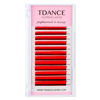 Picture of TDANCE Colorful lashes extension C Curl 0.07mm Thickness Semi Permanent Individual Eyelash Extensions Silk Volume Lashes Professional Salon Use Mixed 8-15mm Length In One Tray (Red,C-0.07,8-15mm)