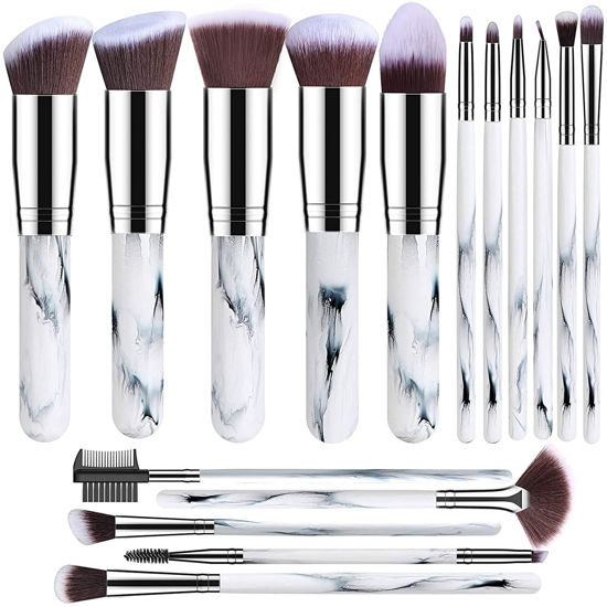 Picture of Makeup Brushes Makeup Brush Set - 16 Pcs BESTOPE PRO Premium Synthetic Foundation Concealers Eye Shadows Make Up Brush,Eyeliner Brushes(Mable)