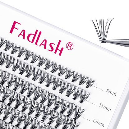 Picture of DIY Eyelash Extension 10D 20D 30D 40D Cluster Lashes Mixed Tray Natural Long Mink Individual Lashes Reusable False Eyelashes Extension (20D-0.07-C, 8-15mm)