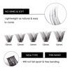 Picture of Cluster Lashes 72 Individual Lashes Clusters Eyelash Extensions False Eyelashes DIY Wispy Fluffy Lash Extension Kit Reusable False Eyelashes Natural Look Mix 10-16mm C D Curl-DM21