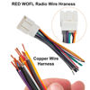 Picture of RED WOLF Car Radio Wiring Harness Connector for Ford 1999-2006 F150/F250 Ranger Explorer Escape, 1998-2005 Lincoln Mercury Stereo Wire Cable Plug Install Aftermarket CD Player Receiver