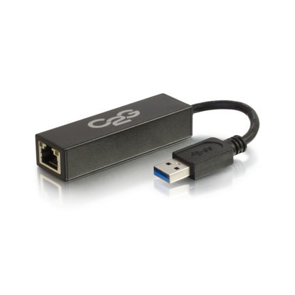 Picture of Legrand - C2G USB 3.0 to Ethernet Gigabit Adapter, Ethernet Network Adapter, Black C2G Adapter, 1 Count, C2G 39700