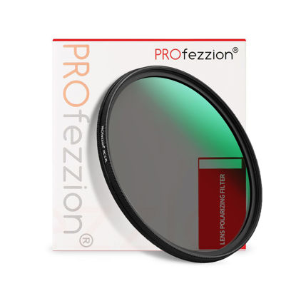 Picture of PROfezzion 72mm Circular Polarizer Filter for Nikon Z 24-70mm f4 S/Sony FE 16-35mm f4/Canon EF 35mm f1.4L II, Ultra Slim Multi-Coated Circular Polarizing Filter 12 Layers CPL Camera Lens Filter