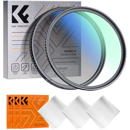 Picture of K&F Concept 52mm UV CPL Lens Filter Kit 18 Multi Layer Coatings Circular Polarizer Filter & MC UV Protection Filter Set for Camera Lens K-Series