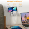 Picture of TESSAN Israel Power Adapter, Type H Travel Plug Converter Adaptor with 2 USB Ports 2 American Outlets for US to Israel Palestine Jerusalem