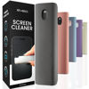 Picture of EVEO Screen Cleaner Spray and Wipe - Computer Screen Cleaner, Laptop Screen Cleaner, MacBook & iPad Screen Cleaner, iPhone Cleaner, Car Screen Cleaner, 2in1 Touchscreen Mist Cleaner- (0.3 oz) Grey