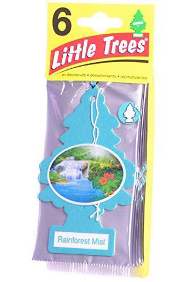 Picture of LITTLE TREES Cardboard Hanging Car, Home & Office Air Freshener, Rainforest Mist (Pack of 6)