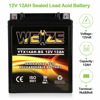 Picture of Weize YTX14AH-BS High Performance - Maintenance Free-Sealed AGM ATV Motorcycle Battery for Polaris Sportsman 570 Trail Blazer 250 Ranger 400 500 Suzuki King Quad 300 QuadRunner 250