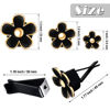 Picture of 6 Pcs Daisy Flower Air Vent Clip Air Conditioning Outlet Clip Car Air Freshener Clip Charm Car Inter Decor Accessories (Black,2.5 cm, 3 cm, 3.3 cm)