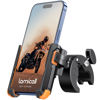 Picture of Lamicall Motorcycle Phone Mount Holder - [Camera Friendly] [1s Lock] 2023 Bike Phone Holder Handlebar Clamp, Bicycle Scooter Phone Clip, for iPhone 14 Pro Max, 13 12 Mini, 2.4~3.54" Wide Phone, Orange