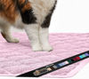 Picture of The Original Gorilla Grip 100% Waterproof Cat Litter Box Trapping Mat, Easy Clean, Textured Backing, Traps Mess for Cleaner Floors, Less Waste, Stays in Place for Cats, Soft on Paws, 35x23 Pink