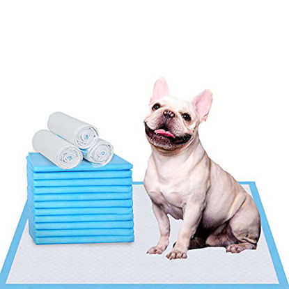 Picture of IMMCUTE Puppy Pee Pads 22"x23"-100 Count | Dog Pee Training Pads Super Absorbent & Leak-Proof | Disposable Pet Piddle and Potty Pads for Puppies | Dogs | Doggie| Cats | Rabbits