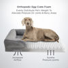 Picture of Bedsure Orthopedic, Bolster Dog Beds for Small Dogs - Foam Sofa with Removable Washable Cover, Waterproof Lining and Nonskid Bottom Couch, Grey