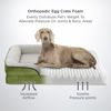 Picture of Bedsure Small Orthopedic Dog Bed, Bolster Dog Beds for Small Dogs - Foam Sofa with Removable Washable Cover, Waterproof Lining and Nonskid Bottom Couch, Turquoise