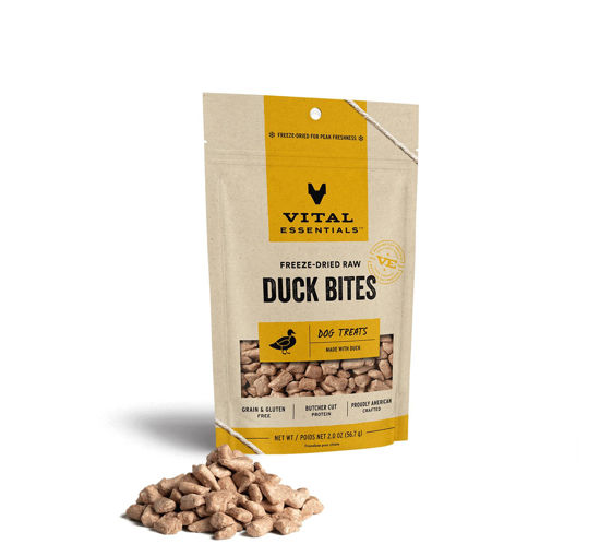 Picture of Vital Essentials Freeze Dried Dog Treats, Single Ingredient Raw Duck Treats for Dogs 2 oz