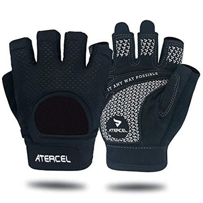  ATERCEL Workout Gloves for Men and Women, Exercise Gloves for Weight  Lifting, Cycling, Gym, Training, Breathable and Snug fit (Black, XS) :  Sports & Outdoors