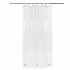 Picture of Barossa Design Narrow Shower Curtain Liner with 3 Magnets - 36" x 78", Waterproof PEVA Shower Liner for Small Long Bathroom Stall, PVC Free, Metal Grommets - Clear, 36X78