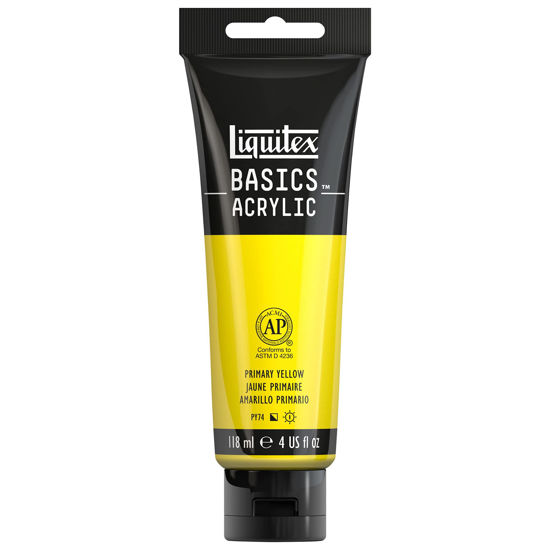 Picture of Liquitex BASICS Acrylic Paint, 118ml (4-oz) Tube, Primary Yellow