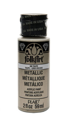 Picture of FolkArt Metallic Acrylic Paint in Assorted Colors (2 Ounce), 580 Taupe