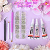 Picture of Audab B-7000 Adhesive Glue Kit with Rhinestone for Craft, 2100Pcs Crystal AB Rhinestones with 3pcs Clear Adhesive Glue for DIY Clothes Fabric Shoes Jewelry Making Nail Art