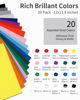 Picture of Permanent Vinyl - 20Pack Adhesive Vinyl Sheets Assorted Colors, Permanent Vinyl Bundle with PET Backing Never Residue, 12" x 11.8" Waterproof Outdoor Vinyl for Home Decor Car Sticker Fit All Cutting Machine