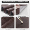 Picture of YAFLC Leather Repair Patch for Furniture, 4" x 63" Leather Repair Tape self Adhesive, Leather Repair Patch for couches car seat Sofa Jackets Handbag Dark New Dark Brown