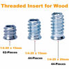 Picture of Threaded Insert for Wood 1/4-20 x 10mm 15mm 20mm Screw in Wood Insert Nut Kit 150 Pieces