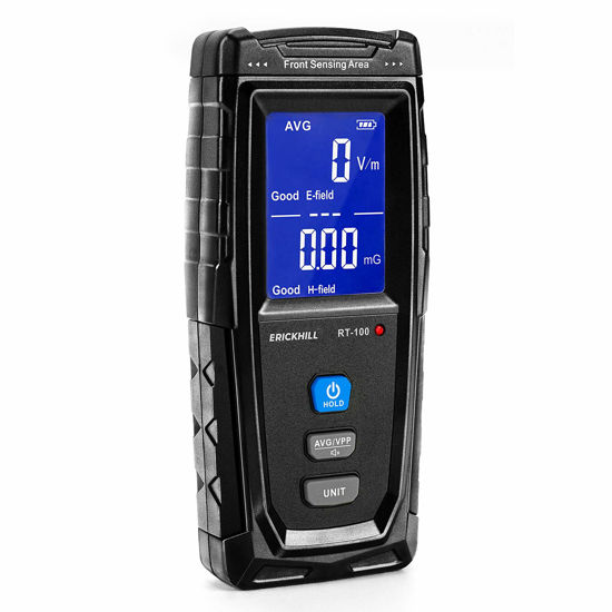 Picture of ERICKHILL EMF Meter, Rechargeable Digital Electromagnetic Field Radiation Detector Hand-held Digital LCD EMF Detector, Great Tester for Home EMF Inspections, Office, Outdoor and Ghost Hunting