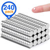 Picture of TRYMAG Small Magnets, 240Pcs 4x2MM Mini Magnets Neodymium Magnets, Tiny Round Fridge Magnets Small Strong Rare Earth Magnets for Fridge, Whiteboard, Billboard, Hobbies, Dry Erase Board