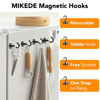 Picture of MIKEDE Magnetic Hooks, 40Lbs Strong Neodymium Black Magnet Hook for Hanging, Heavy Duty Magnetic Hooks Classroom Must Have, Magnet with Hooks for Home, Kitchen, Workplace, School - Pack of 10