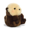 Picture of Aurora® Round Rolly Pet™ Smiles Sea Otter™ Stuffed Animal - Adorable Companions - On-The-Go Fun - Brown 5 Inches