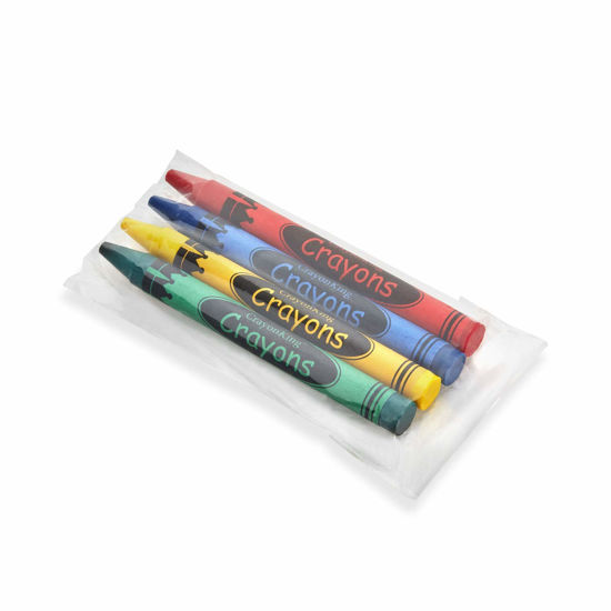 Picture of CrayonKing 75 Sets of 4-Packs in Cello (300 total bulk Crayons) Restaurants, Party Favors, Birthdays, School Teachers & Kids Coloring Non-Toxic Crayons