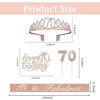 Picture of 70th Birthday Decorations for Women,70th Birthday Sash,Crown/Tiara,Candles,Cake Toppers.70th Birthday Gifts for Women,70th Birthday Decorations Gifts Idea