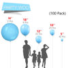 Picture of PartyWoo Bright Sky Blue Balloons, 100 pcs Blue Balloons Different Sizes Pack of 36 Inch 18 Inch 12 Inch 10 Inch 5 Inch for Balloon Garland or Balloon Arch as Party Decorations, Birthday Decorations