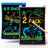 Picture of bravokids 2 Pack LCD Writing Tablet with 4 Stylus, 8.5 inch Colorful Doodle Board Drawing Pad for Kids, Travel Games Activity Learning Toys, Birthday Gift for Age 3 4 5 6 7 8 Year Old Boys Girls