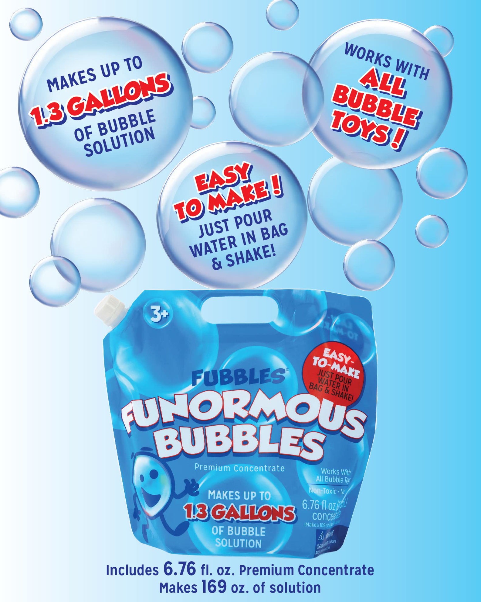 GetUSCart- Fubbles Little Kids Bubbles Bubble Solution Refill | 169oz ...