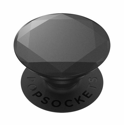 Picture of PopSockets: Phone Grip with Expanding Kickstand, Pop Socket for Phone - Metallic Diamond Black